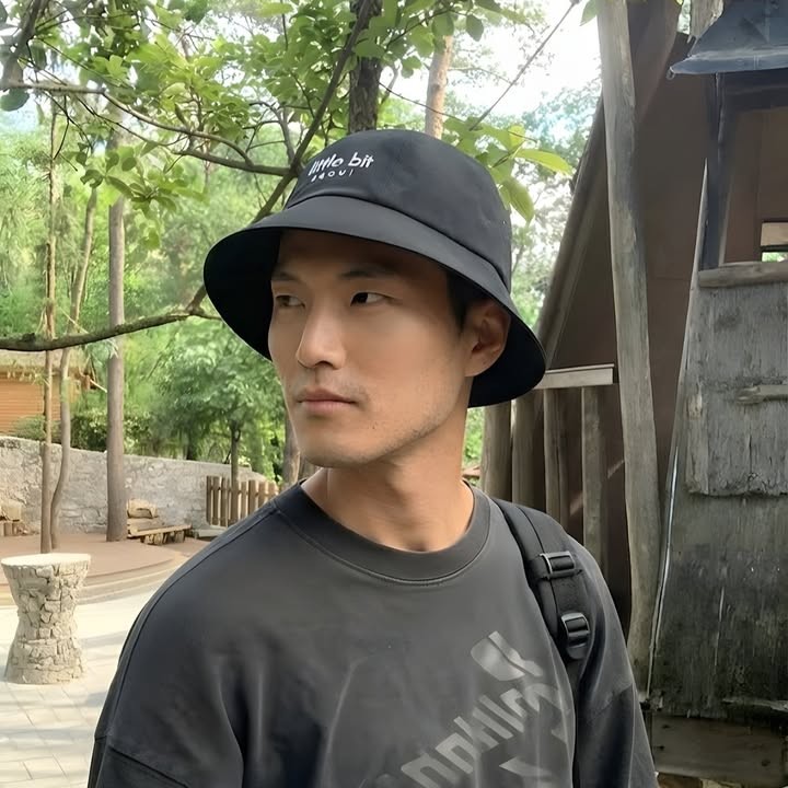 little bit seoul bucket hat, worn — Instagram post