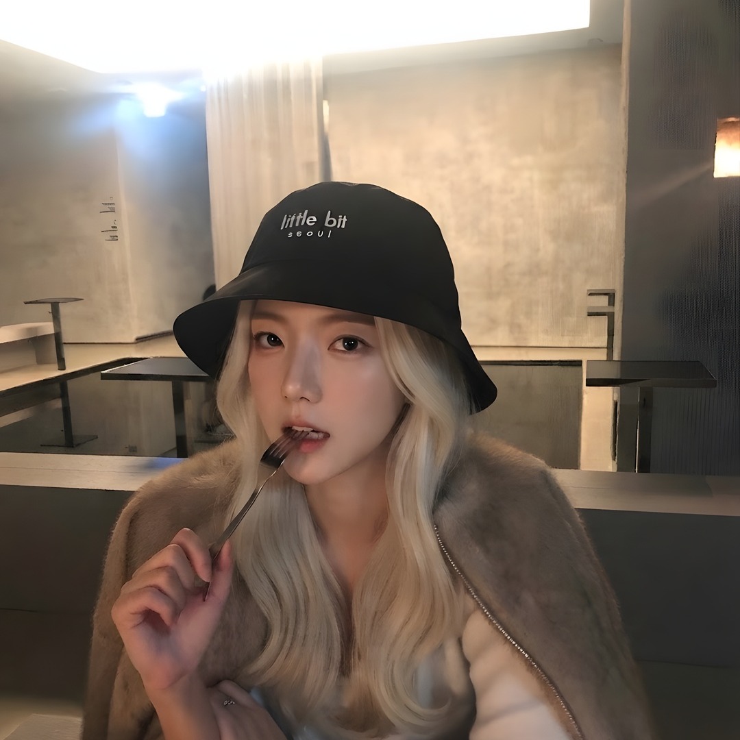 little bit seoul bucket hat, worn — Instagram post
