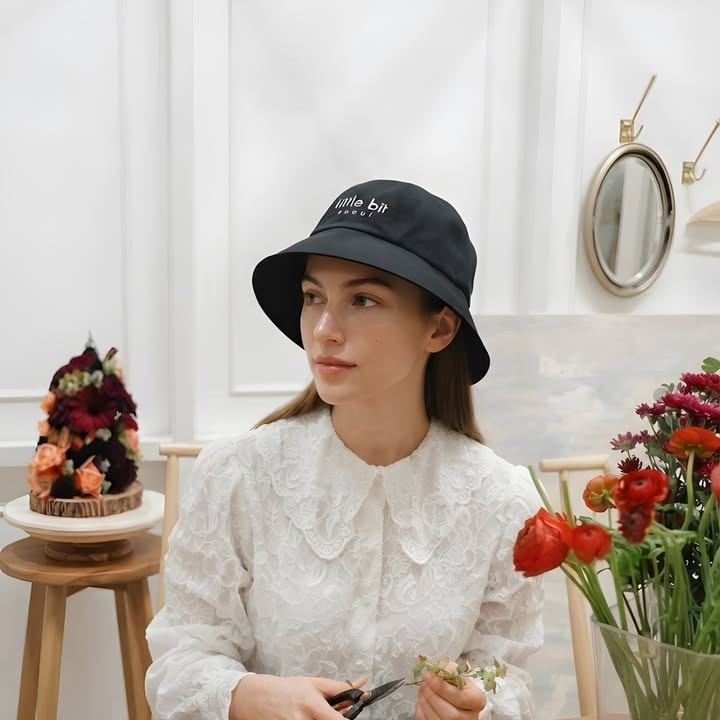 little bit seoul bucket hat, worn — Instagram post