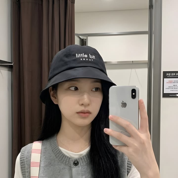 little bit seoul bucket hat, worn — Instagram post