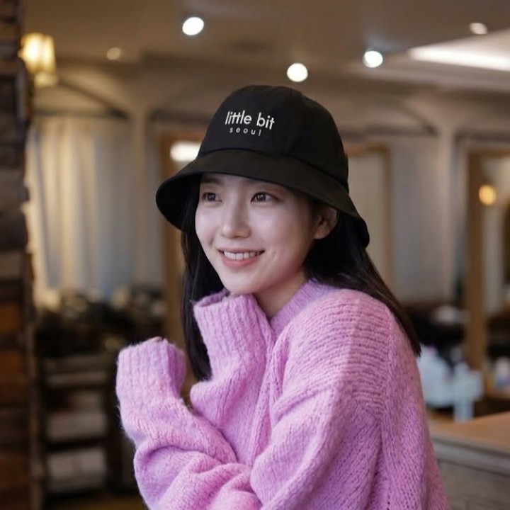 little bit seoul bucket hat, worn — Instagram post