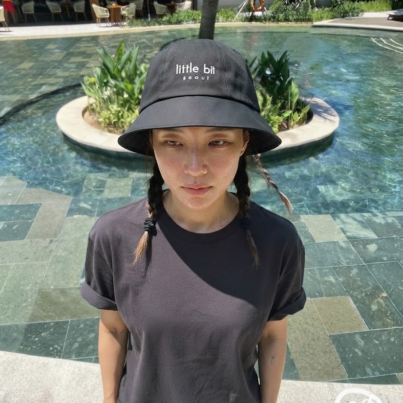 little bit seoul bucket hat, worn — Instagram post