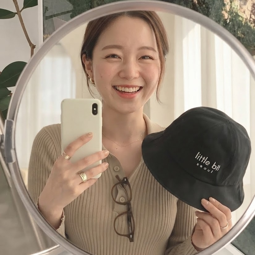 little bit seoul bucket hat, worn — Instagram post