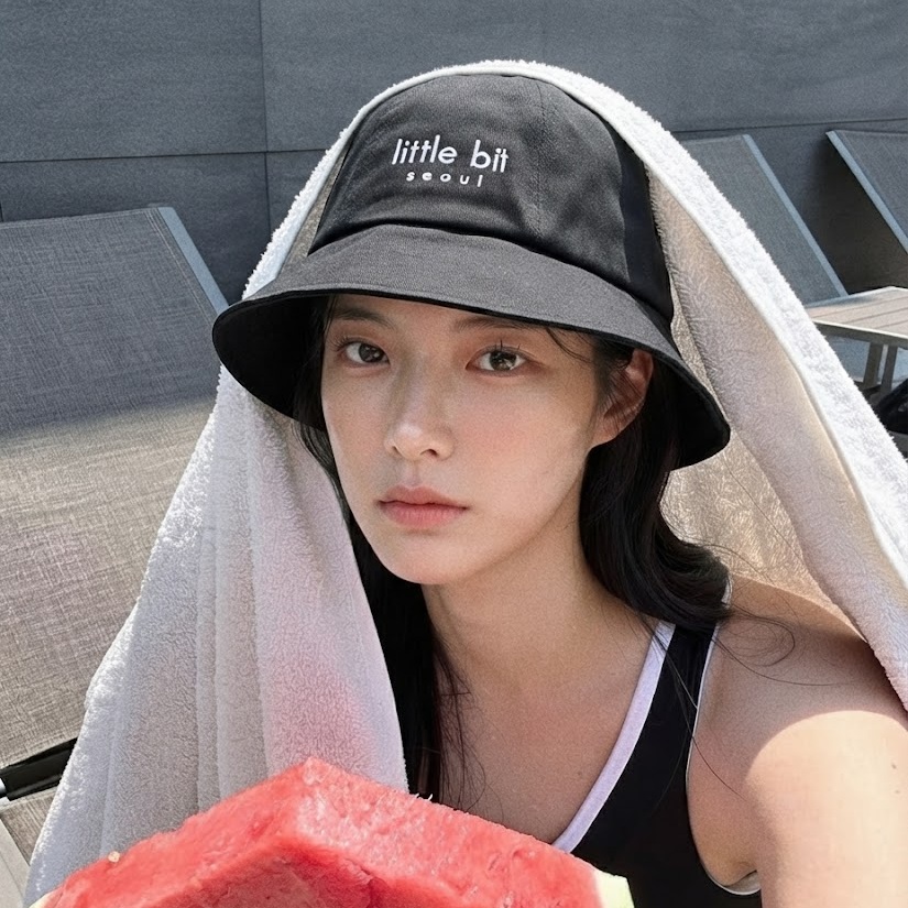 little bit seoul bucket hat, worn — Instagram post