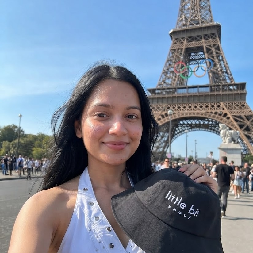 little bit seoul bucket hat, worn — Instagram post