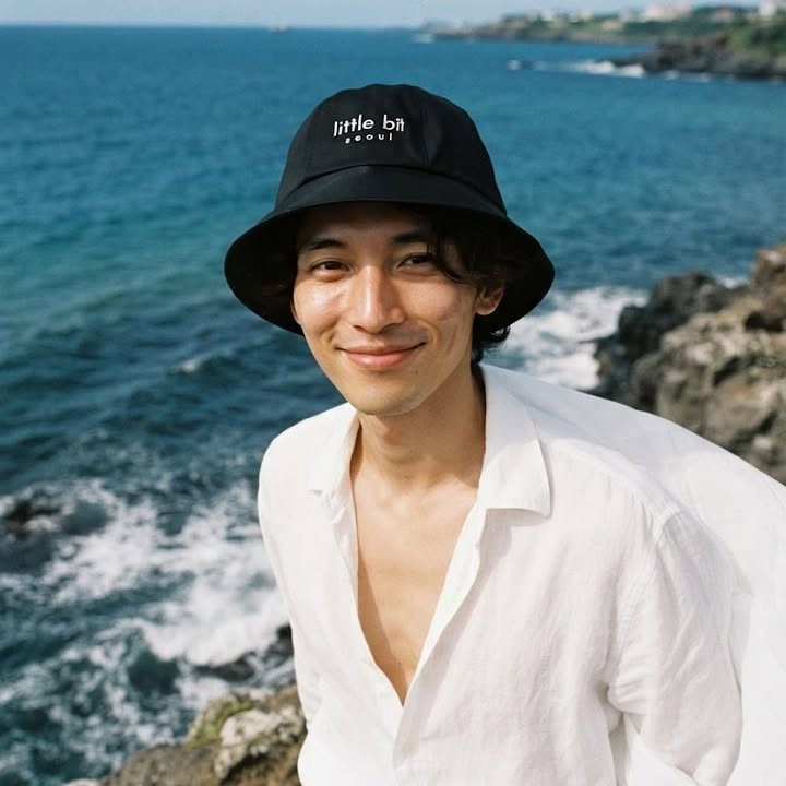 little bit seoul bucket hat, worn — Instagram post