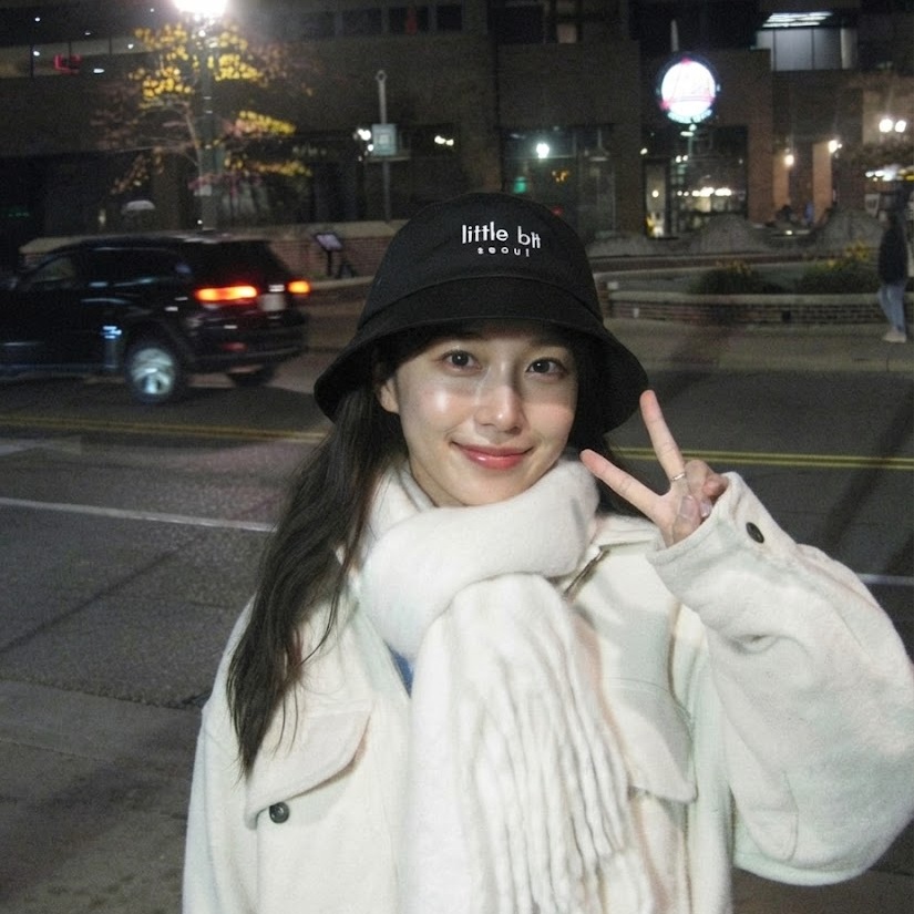 little bit seoul bucket hat, worn — Instagram post