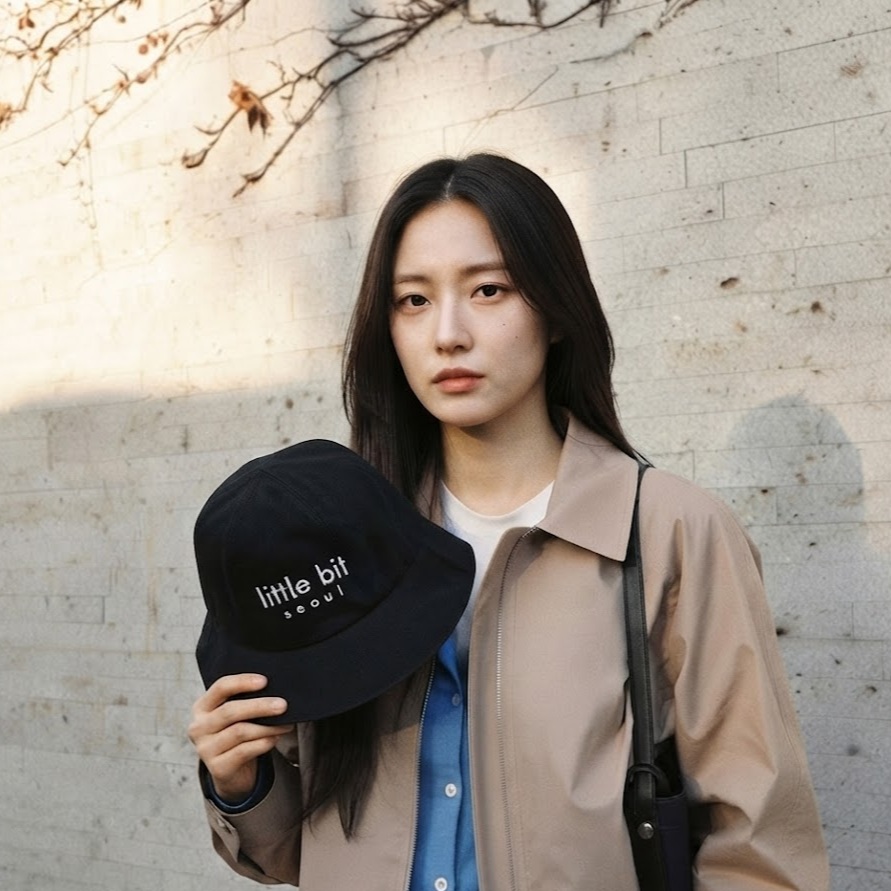 little bit seoul bucket hat, worn — Instagram post