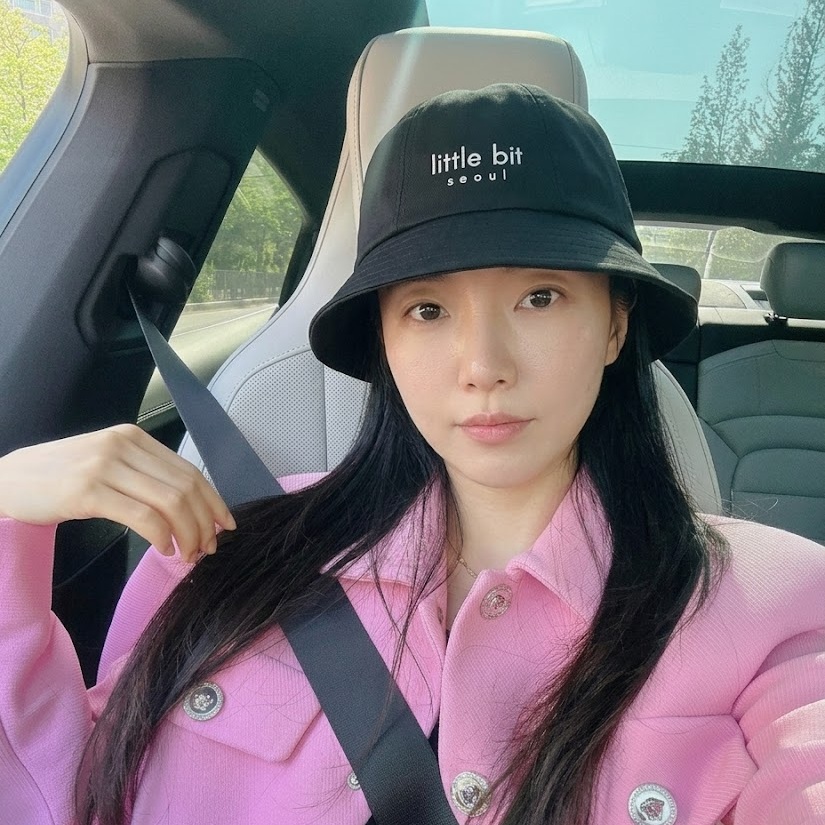 little bit seoul bucket hat, worn — Instagram post
