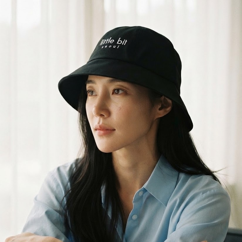 little bit seoul bucket hat, worn — Instagram post