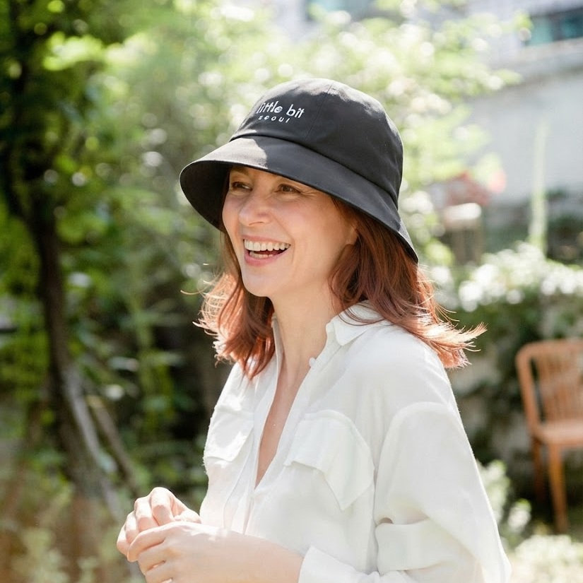 little bit seoul bucket hat, worn — Instagram post