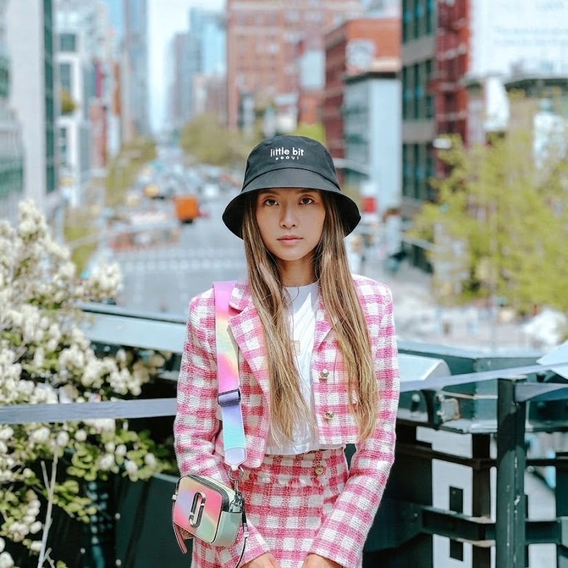 little bit seoul bucket hat, worn — Instagram post