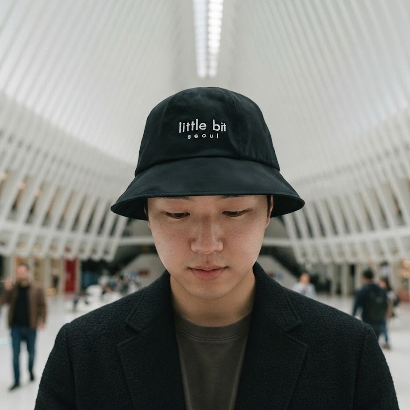 little bit seoul bucket hat, worn — Instagram post