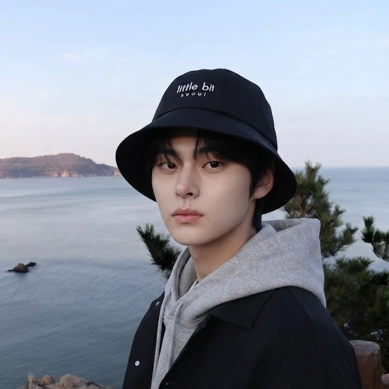 little bit seoul bucket hat, worn — Instagram post