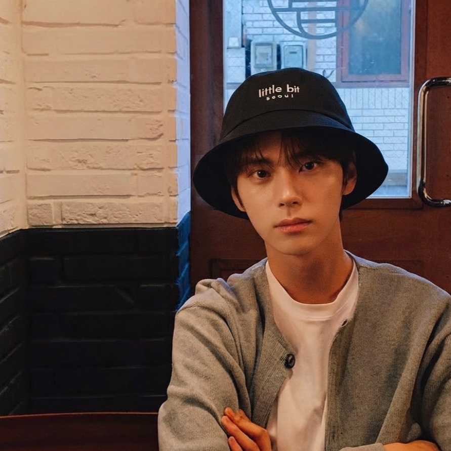 little bit seoul bucket hat, worn — Instagram post