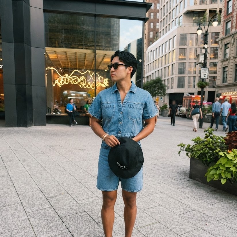 little bit seoul bucket hat, worn — Instagram post
