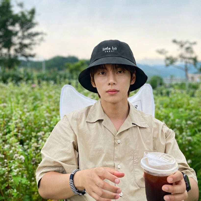 little bit seoul bucket hat, worn — Instagram post